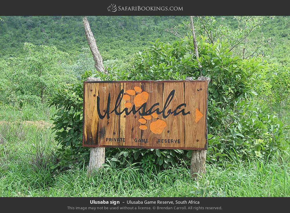 Ulusaba sign in Ulusaba Game Reserve, South Africa