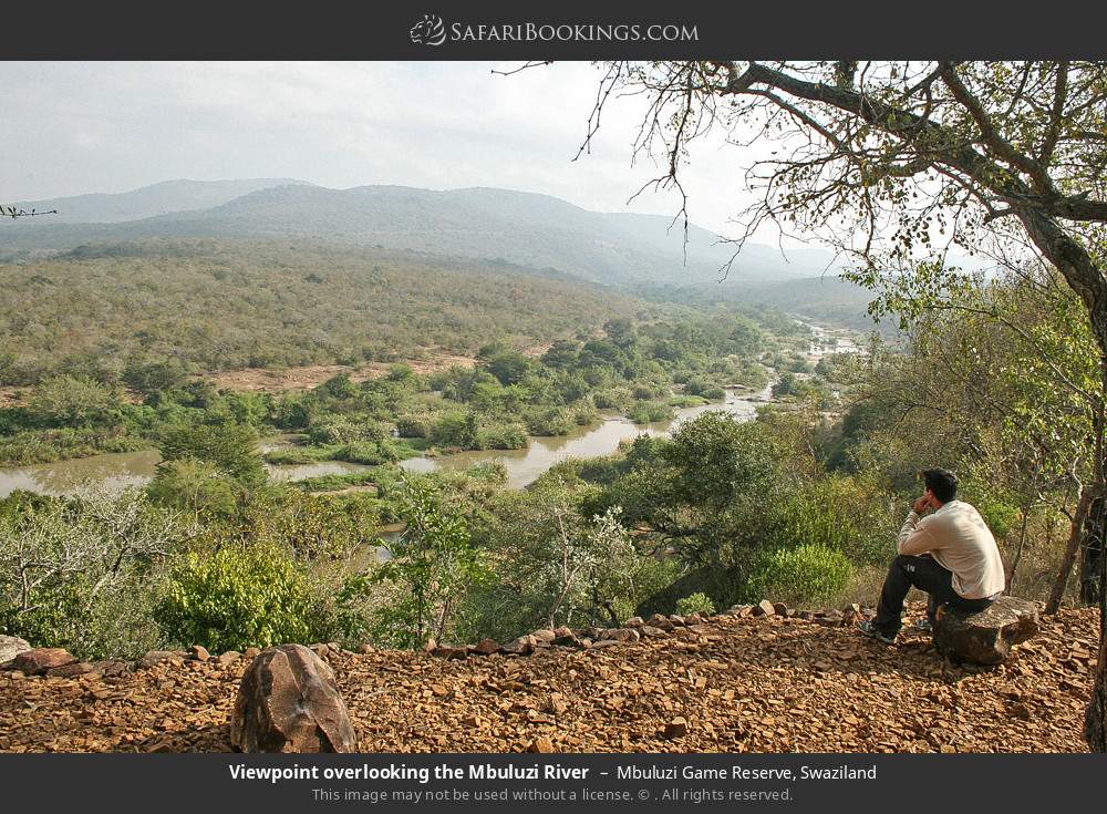 Viewpoint overlooking the Mbuluzi River in Mbuluzi Game Reserve, Swaziland