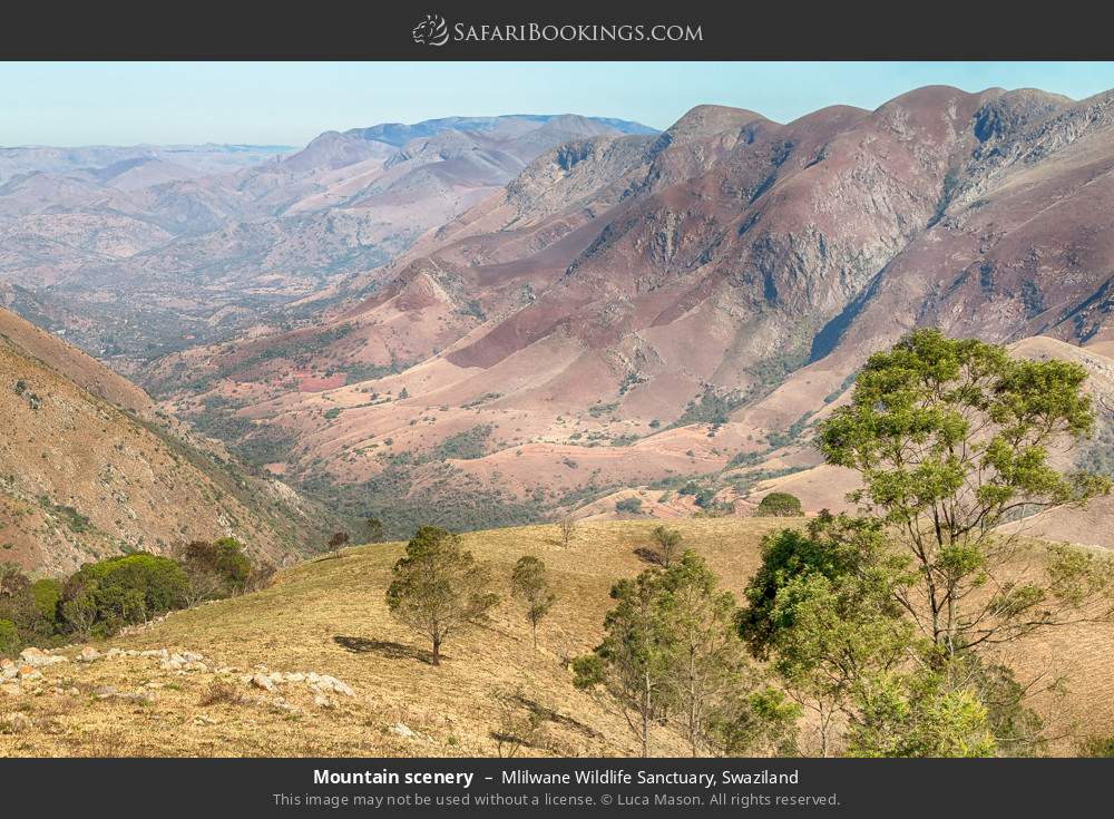 Mountain scenery in Mlilwane Wildlife Sanctuary, Swaziland