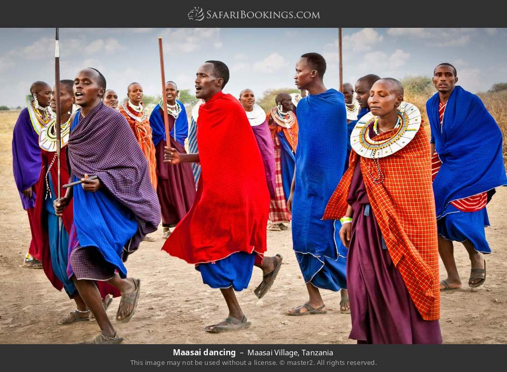 Maasai dancing in Maasai Village, Tanzania