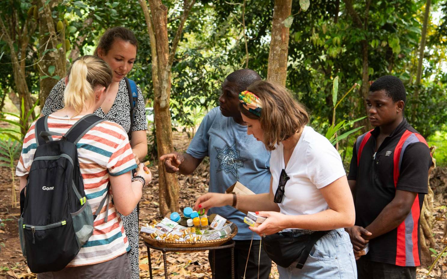 Organic soap for sale on a spice farm tour