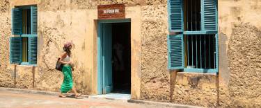Tourist visiting the old prison buildings