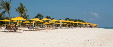 Beach chairs on Muyuni Beach
