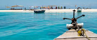 Boat approaching Nakupenda Beach