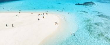 Sandbank in the sea