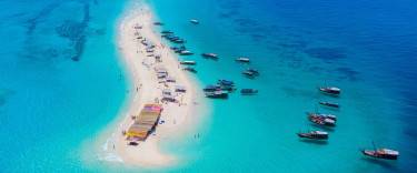 Aerial view of the sandbank