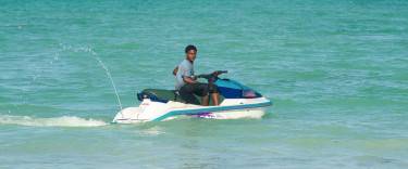 Boy on a jet ski