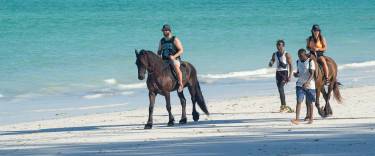 Horse riding on the beach