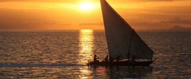 Dhow at sunset