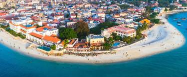 Aerial view of Stone Town, Zanzibar