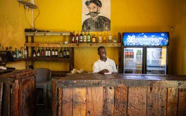 Bar in the old prison building
