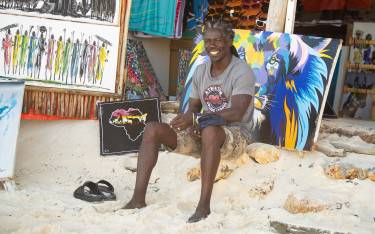 Paintings for sale on the beach