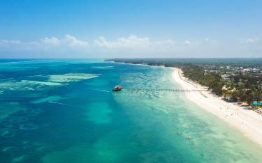 White sandy beach