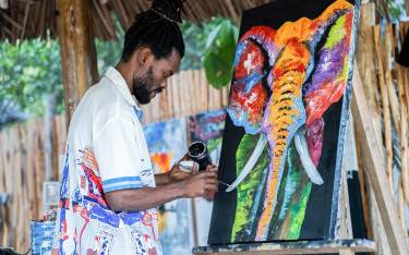Painter at work