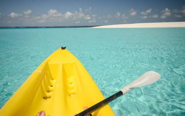 Canoeing around the island