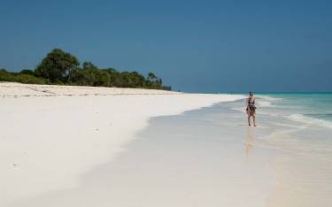 White sandy beach