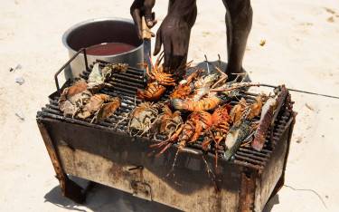 Seafood barbeque on Nakupenda Beach