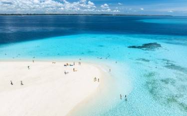 Sandbank in the sea