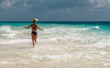 Swimming in the ocean