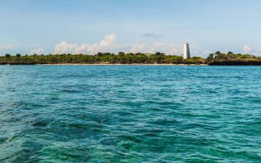 View of the island from the sea