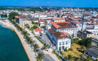 Thumbnail of Aerial view over the town