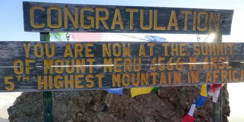 4-Day Summiting the Majestic Mount Meru Tanzania