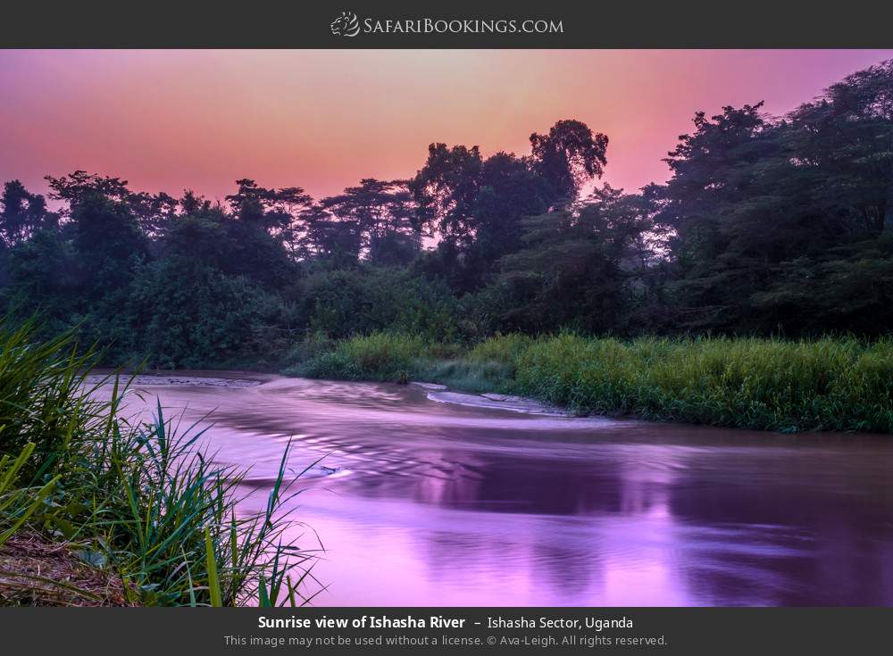 Sunrise view of Ishasha River in Ishasha Sector, Uganda