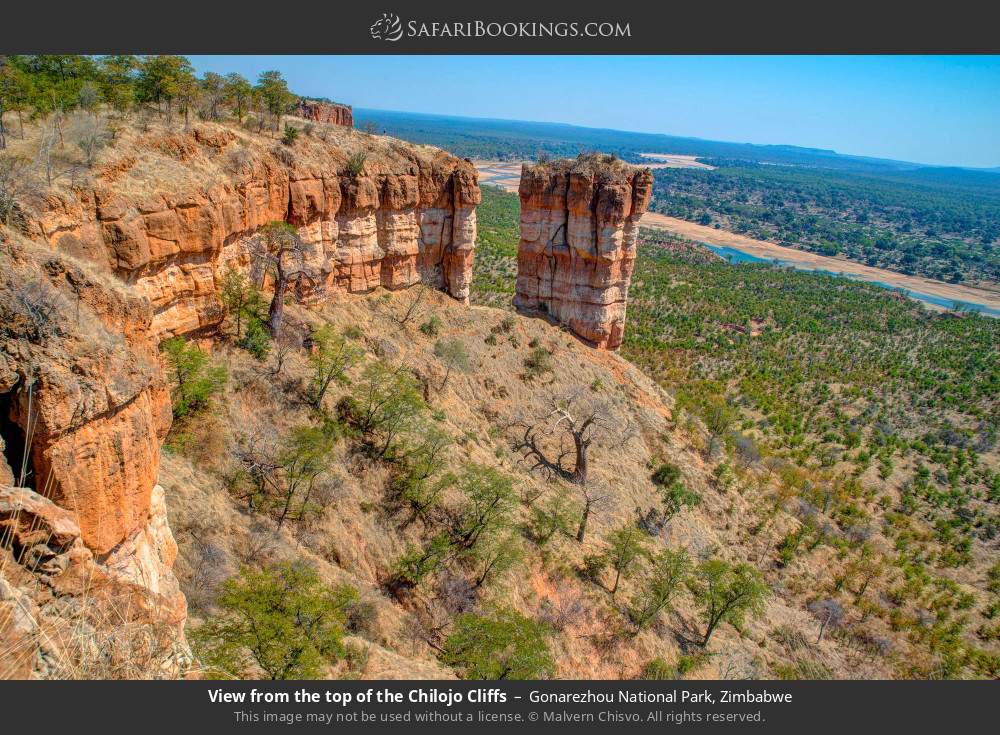 View from the top of the Chilojo Cliffs in Gonarezhou National Park, Zimbabwe