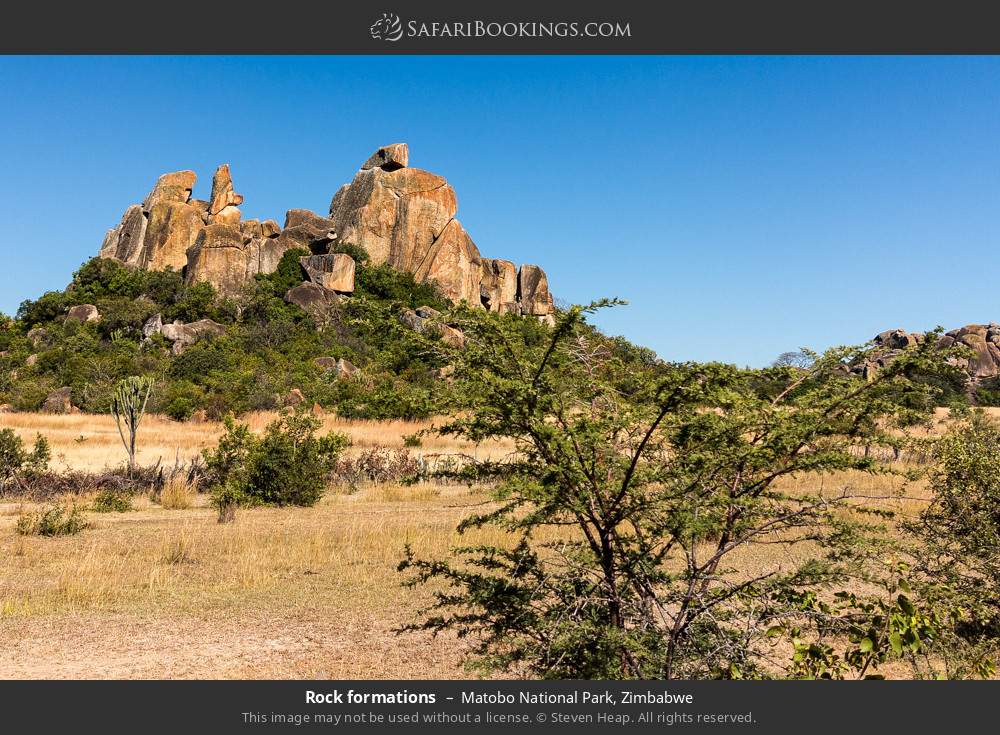 Stone formations in Matobo National Park in Matobo National Park, Zimbabwe