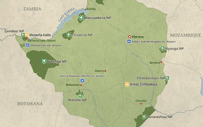 Map of Zimbabwe