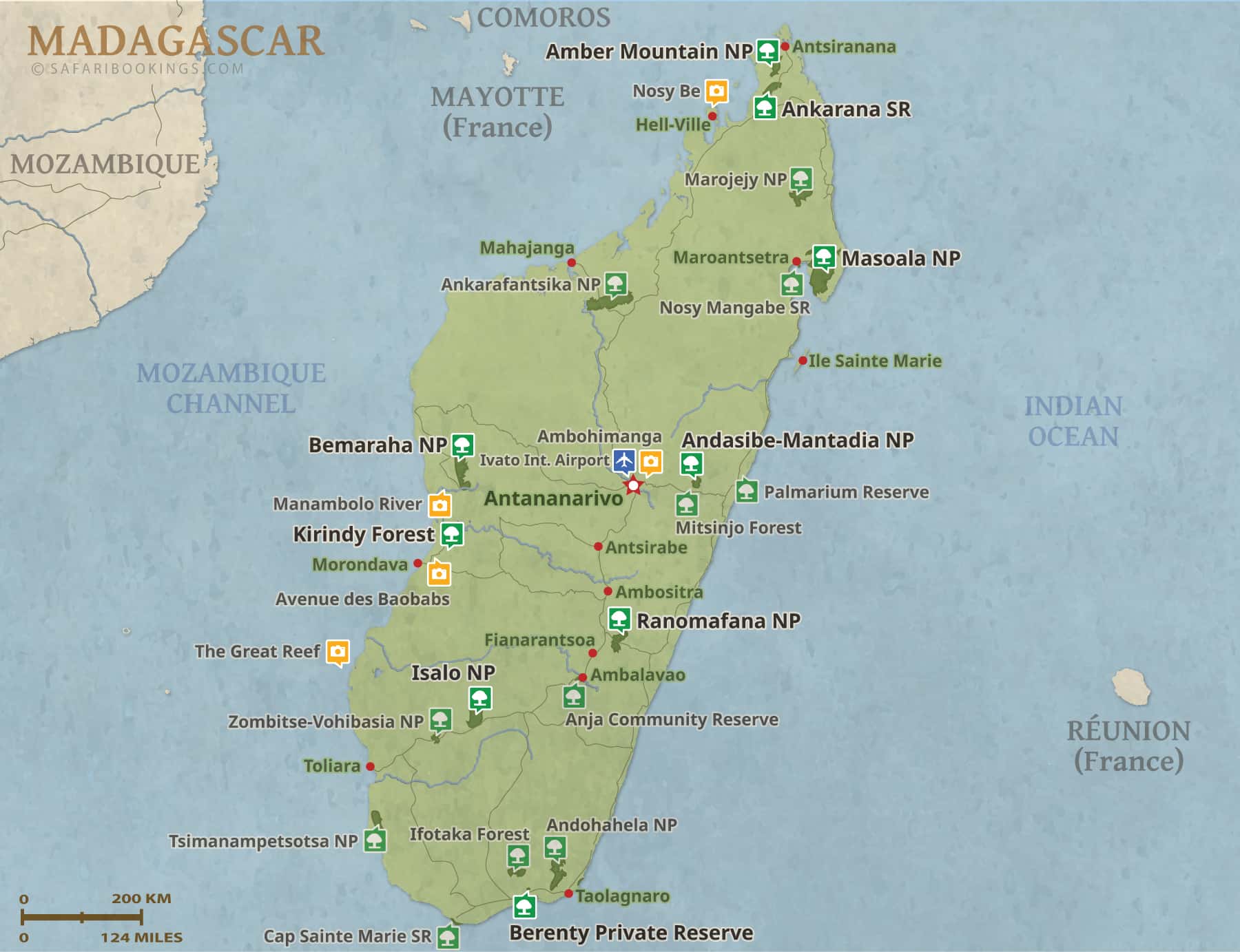 Detailed Map of Madagascar National Parks