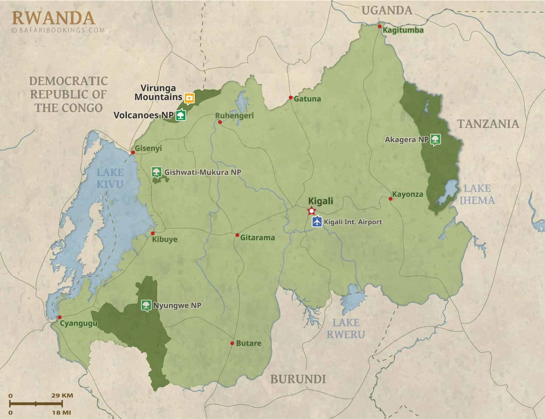 Popular Routes in Rwanda