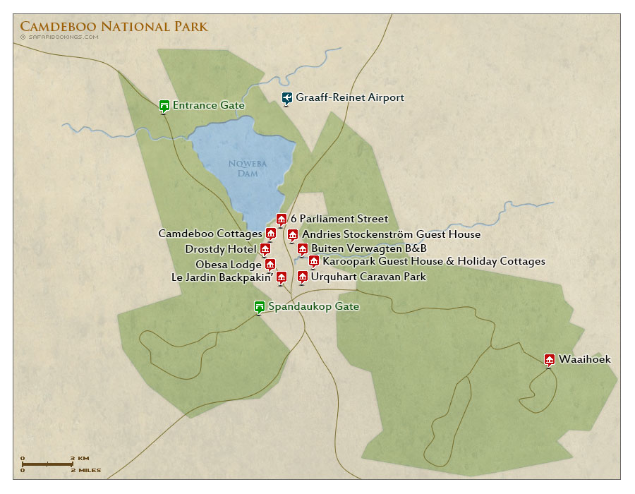 Detailed Map of Camdeboo National Park