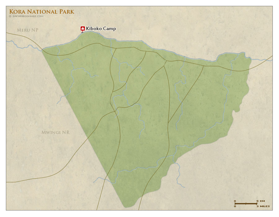 Detailed Map of Kora National Park