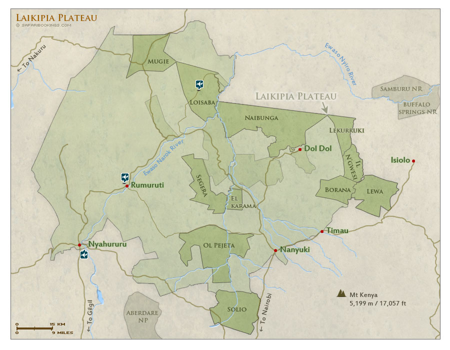 Detailed Map of Laikipia Plateau