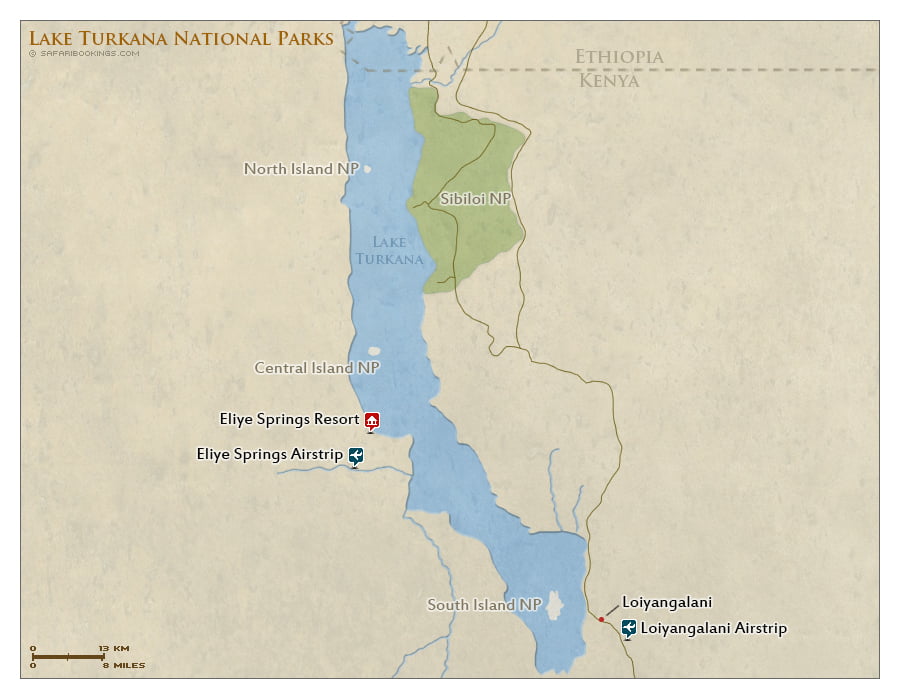 Detailed Map of Lake Turkana