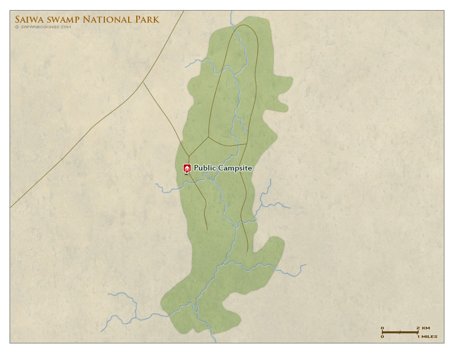 Detailed Map of Saiwa Swamp National Park
