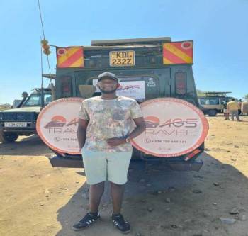 Our Senior Driver-guide John with one of our Jeeps