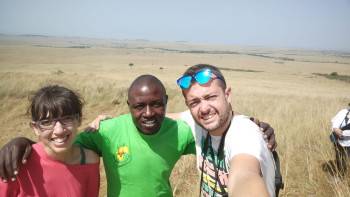 Happy clients on their first safari
