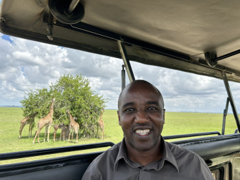 Tim Maloi on a Safari in Masai Mara ,Kenya -Nov.24