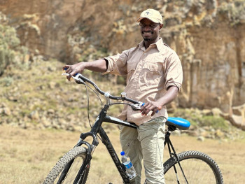 Director at on a bicycle safari 
