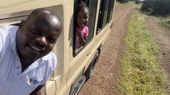 My Safari daughter & 1 while on Safari.