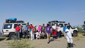 Our team with groups in Lalibela