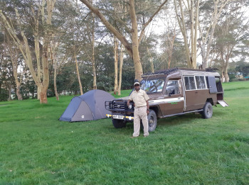 Lead guide Rufus preparing for a night of camping