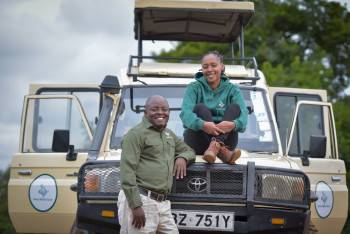 Melvin and Ann from our office during a game drive