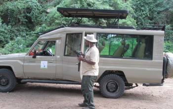 Our driver guide on safari