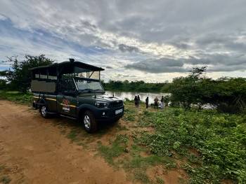 sunset drive along the crocodile river of Kruger