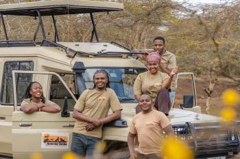 our safari group in ngorongoro crater
