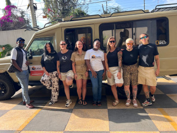 Loise Adventures Staffs and cliets before safari.