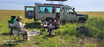 Morning breakfast at the heart of masai mara 